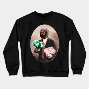 Beau Crow Gentleman BIRD in romantic rose Crewneck Sweatshirt